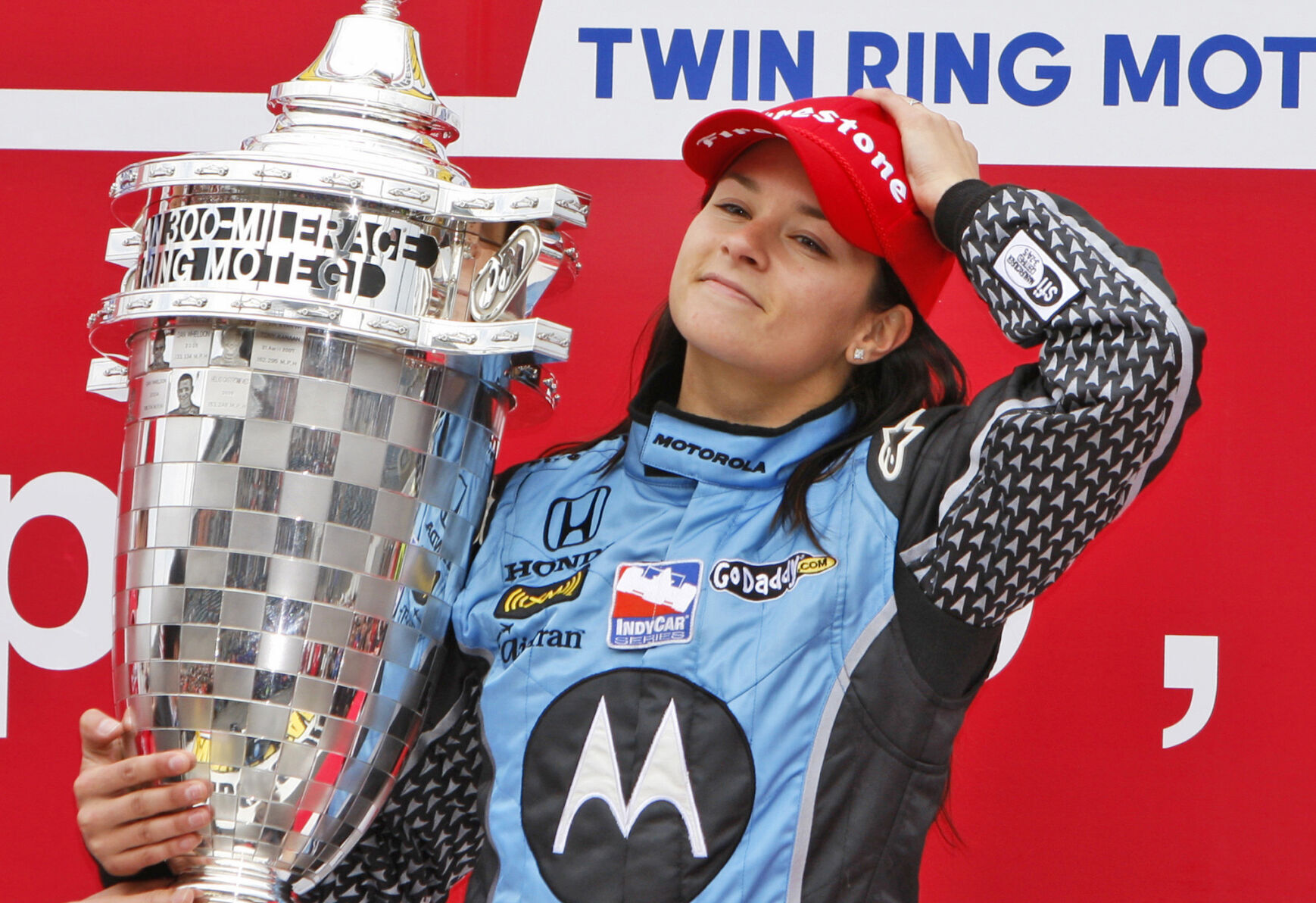 2008: Danica Patrick becomes first female winner in IndyCar history